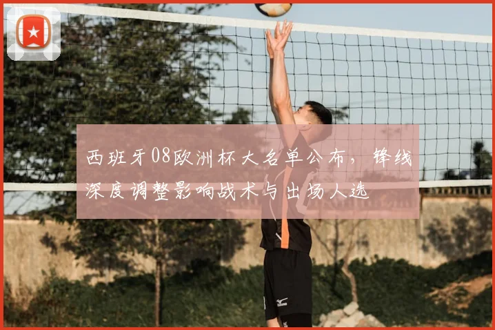 西班牙08欧洲杯大名单公布，锋线深度调整影响战术与出场人选